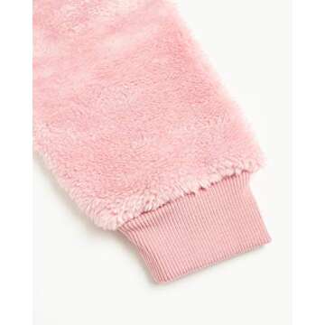 DKNY Girls' Sweatshirt - Lightweight Pullover Fleece Hoodie, Size 14-16, Silver Pink/Off White