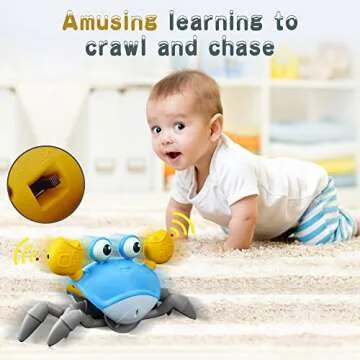Yeaye Crawling Crab Baby Toy - Fun Tummy Time Learning
