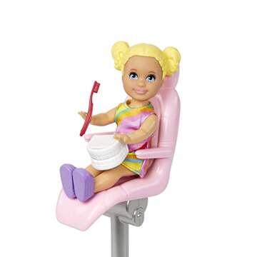 Barbie Careers Playset, Dentist with Blonde Doctor Fashion Doll, Toddler Small Doll, Furniture & Acc...