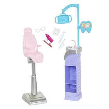 Barbie Careers Playset, Dentist with Blonde Doctor Fashion Doll, Toddler Small Doll, Furniture & Accessories