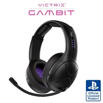 Victrix Gambit Black Wireless & Wired Gaming Headset - Pro Audio, Noise Cancelling Mic, Esports-Read...