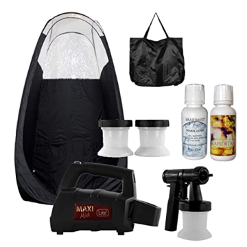 MaxiMist Spray Tan Machine with Tent - HVLP Airbrush Tanning Kit & Booth, Sunless Spray Tan Machine ...