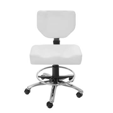 Skin Act Supreme Edition Esthetician Medical Drafting Stool with Back Cushion Tattoo Hydraulic Chair...