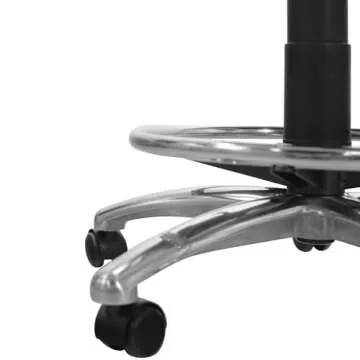 Skin Act Supreme Edition Esthetician Medical Drafting Stool with Back Cushion Tattoo Hydraulic Chair in Black and White Colors (White)