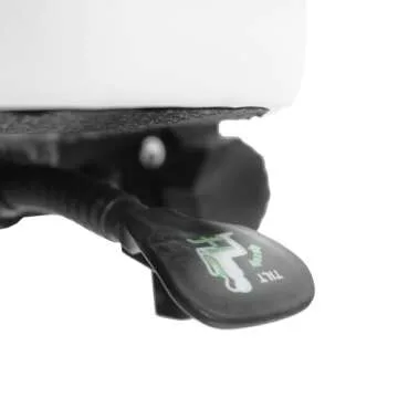 Skin Act Supreme Edition Esthetician Medical Drafting Stool with Back Cushion Tattoo Hydraulic Chair in Black and White Colors (White)