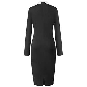 Aphratti Women's Long Sleeve Peter Pan Collar Wear to Work Business Office Wear Outfits Classy Midi ...