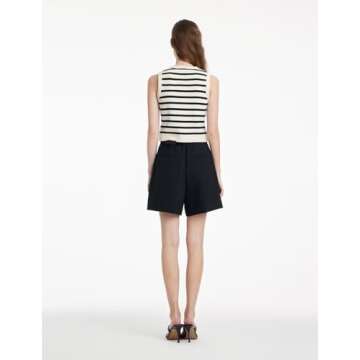 GOELIA Women's Sleeveless V Neck Knit Sweater Vest Cardigan Summer Cute Vest Tops for Women Knit V N...