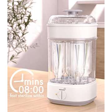 Grownsy Electric Baby Bottle Sterilizer - Fast & Safe Steam Sanitizer