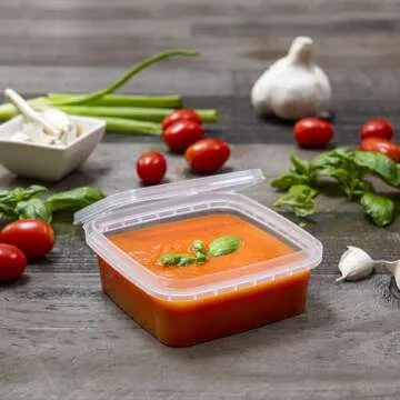 NYHI 8 oz Deli Containers - Stackable, Airtight Storage