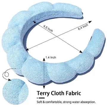 HitModa Spa Headbands - Stylish Terry Cloth Hair Accessories