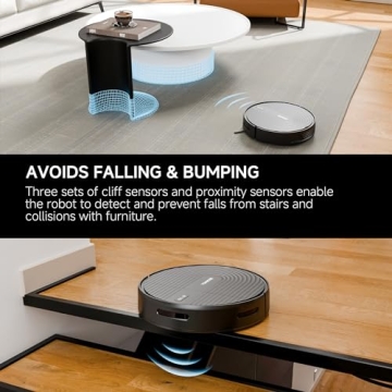 YONNDER R1 Robot Vacuum - 3200Pa Suction, Smart Control, Pet Hair Cleaning