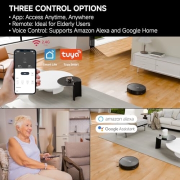 YONNDER R1 Robot Vacuum - 3200Pa Suction, Smart Control, Pet Hair Cleaning