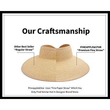 Pineapple&Star Vienna Visor Women's Summer Sun Hat