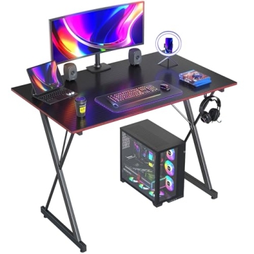 CubiCubi 32 Inch Gaming Desk for PC and Home Office