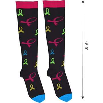 MEANT2TOBE Breast Cancer Gifts for Women - Breast Cancer Awareness Accessories - Socks, Bracelets, Cap -Fight Cancer Gift Package