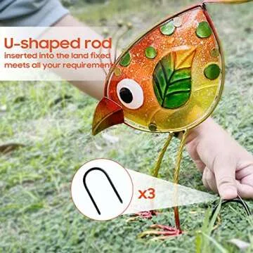 LEGIFO Garden Decor for Outside, Colorful Bird Statues Set of 3