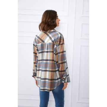 Stylish AUTOMET Women’s Flannel Shacket for Fall