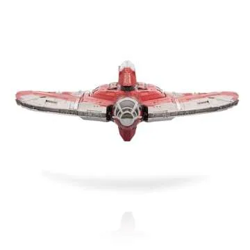 STAR WARS Micro Galaxy Squadron Ahsoka Tano's T-6 Jedi Shuttle - 13-Inch Vehicle with Rotating Wings and Three 1-Inch Micro Figure Accessories