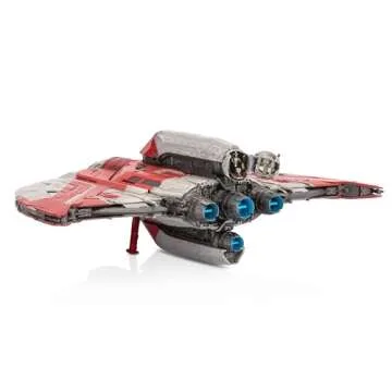 STAR WARS Micro Galaxy Squadron Ahsoka Tano's T-6 Jedi Shuttle - 13-Inch Vehicle with Rotating Wings and Three 1-Inch Micro Figure Accessories