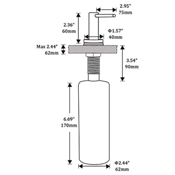 GAPPO Matte Black Soap Dispenser Easy Installation Stylish Design