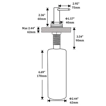 GAPPO Matte Black Soap Dispenser Easy Installation Stylish Design