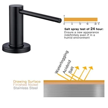 GAPPO Matte Black Soap Dispenser Easy Installation Stylish Design