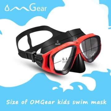 OMGear Kids Swimming Goggles with Nose Cover and Strap