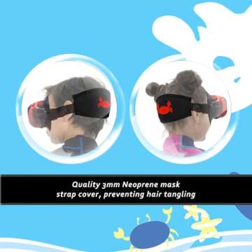 OMGear Kids Swimming Goggles with Nose Cover and Strap