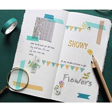 YUBBAEX Natural Color Decorative Washi Tape Set