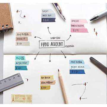 YUBBAEX Natural Color Decorative Washi Tape Set