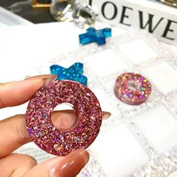 Tic Tac Toe Game Board Resin Mold, Silicone Epoxy Resin Casting Mold, XO Classic Family Games, DIY Crafts, Children's Adult Coffee Table Games, Home Decorations, Handmade Gifts