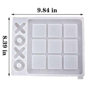 Tic Tac Toe Game Board Resin Mold, Silicone Epoxy Resin Casting Mold, XO Classic Family Games, DIY Crafts, Children's Adult Coffee Table Games, Home Decorations, Handmade Gifts