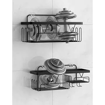 2-Pack Shower Caddy with Hooks Waterproof Organizer