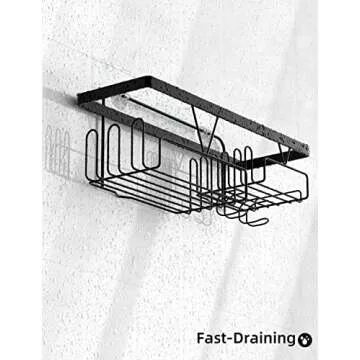 2-Pack Shower Caddy with Hooks Waterproof Organizer