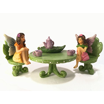 GlitZGlam Miniature Fairy Garden Furniture Set for Kids