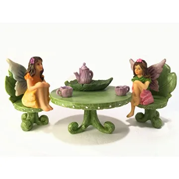 GlitZGlam Miniature Fairy Garden Furniture Set for Kids