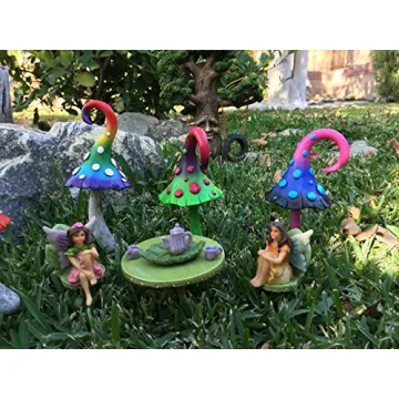 GlitZGlam Miniature Fairy Garden Furniture Set for Kids