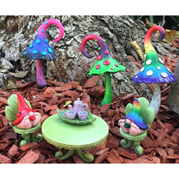 GlitZGlam Miniature Fairy Garden Furniture Set for Kids