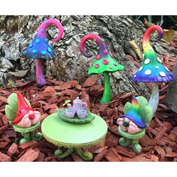 GlitZGlam Miniature Fairy Garden Furniture Set for Kids