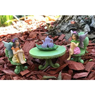 GlitZGlam Miniature Fairy Garden Furniture Set for Kids