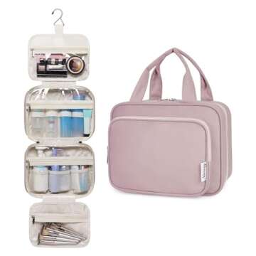 Narwey Hanging Toiletry Bag for Women Travel Makeup Bag Organizer Toiletries Bag for Travel Size Ess...