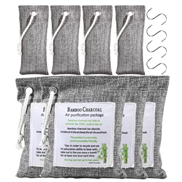Bamboo Charcoal Air Purifying Bag 8 Pack Odor Eliminator