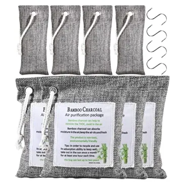 Bamboo Charcoal Air Purifying Bag 8 Pack Odor Eliminator