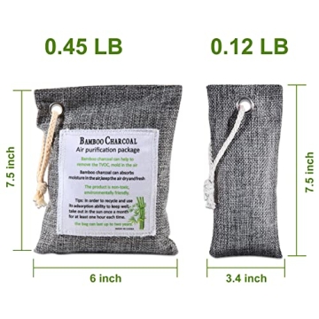 Bamboo Charcoal Air Purifying Bag 8 Pack Odor Eliminator