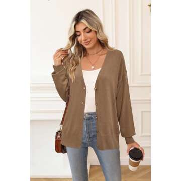 Arach&Cloz Women Lightweight Cardigan Sweater for All Occasions