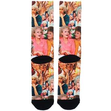 The Golden Girls Expressions Photo Collage Sublimated Crew Socks