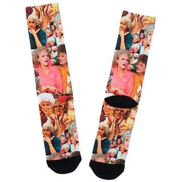 The Golden Girls Expressions Photo Collage Sublimated Crew Socks