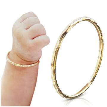 Newborn Baby Bangle Bracelet 14K Gold Filled