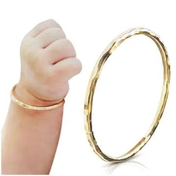 Newborn Baby Bangle Bracelet 14K Gold Filled