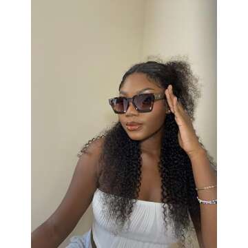 VISOONE Fashion 100% UV400 Protection Rectangle TR90 Y2K Sunglasses Accessories for Women Men RIVER